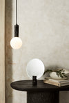 Kyoto Pendant light Black with white glass