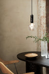 Kyoto Pendant light Black with clear glass