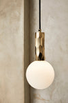 Kyoto Pendant light Brass with smoked glass