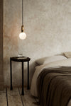 Kyoto Pendant light Brass with smoked glass