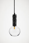 Kyoto Pendant light Black with clear glass