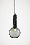 Kyoto Pendant light Black with smoked glass