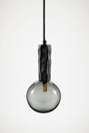 Kyoto Pendant light Black with smoked glass