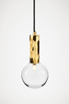 Kyoto Pendant light Brass with clear glass