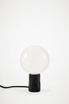 Kyoto Table lamp Black with white glass