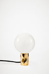 Kyoto Table lamp Brass with white glass