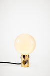 Kyoto Table lamp Brass with white glass