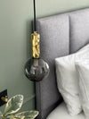 Kyoto Pendant light Brass with smoked glass