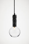 Kyoto Pendant light Black with clear glass
