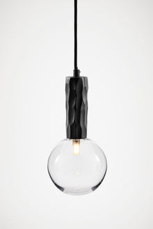  Kyoto Pendant light Black with clear glass