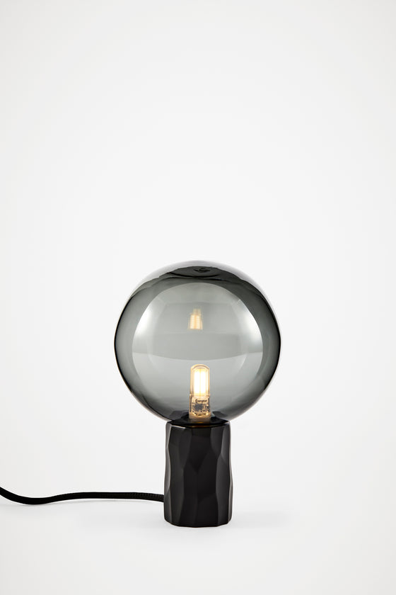 Kyoto Table lamp Black with smoked glass